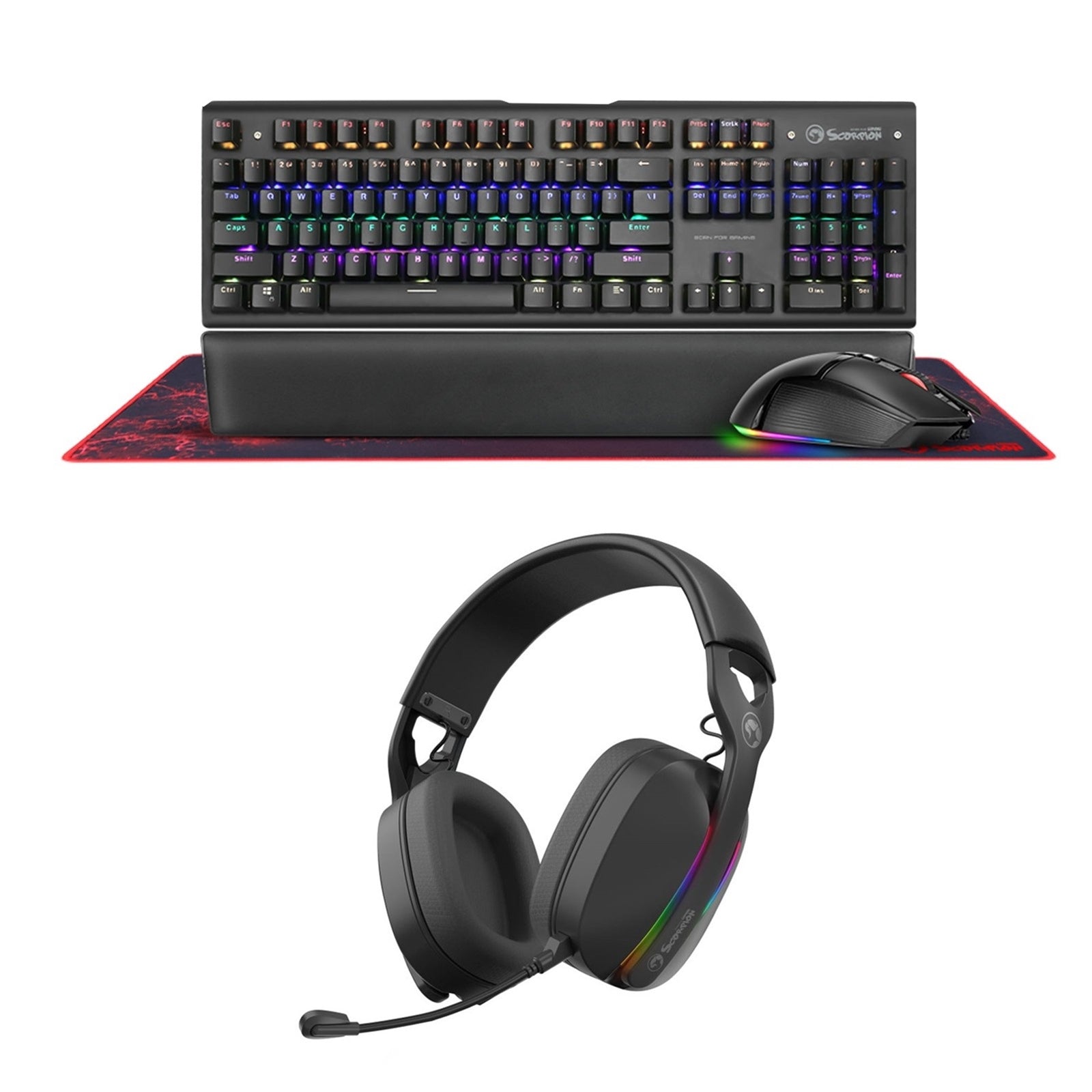 Marvo Scorpion HG9086W Wireless RGB Gaming Headset Tri-Mode Marvo Scorpion HG9086W Wireless RGB Gaming Headset Tri-Mode